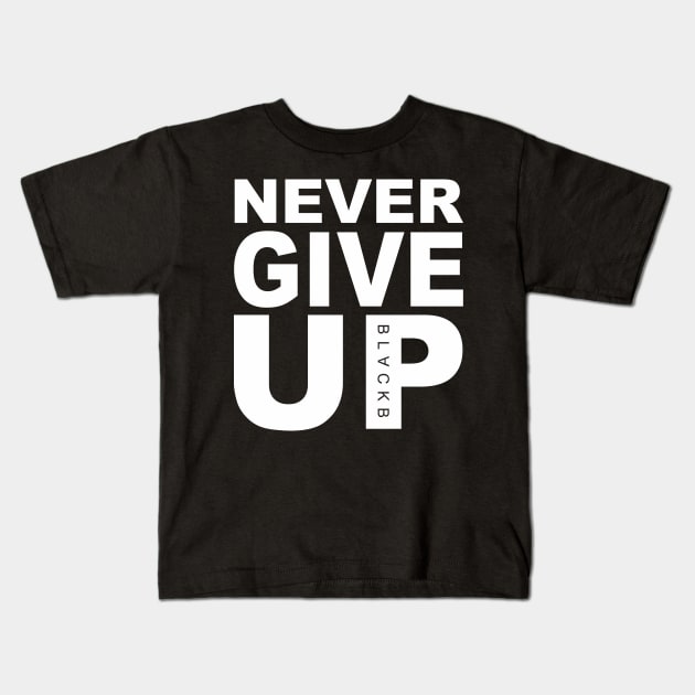 Mo Salah Never Give Up White Kids T-Shirt by kaitokid